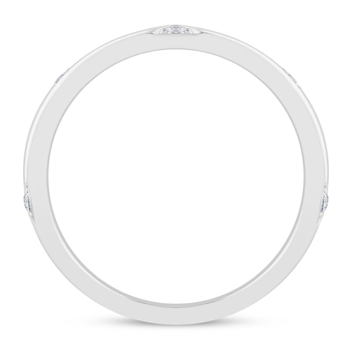 Sparkling Diamond Anniversary Stack Band in 10K White Gold (1/10 ct. tw.)