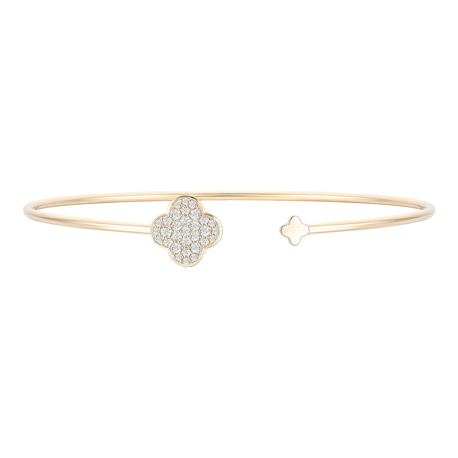 Diamond Clover Bracelet in 10K Yellow Gold (1/3 ct. tw.)