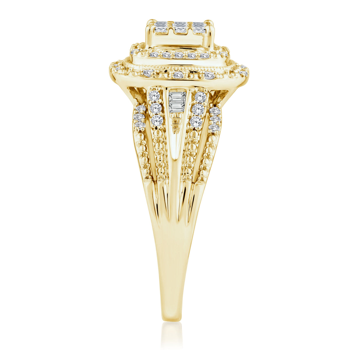 Diamond Composite Engagement Ring in 10K Yellow Gold (1/2 ct. tw.)