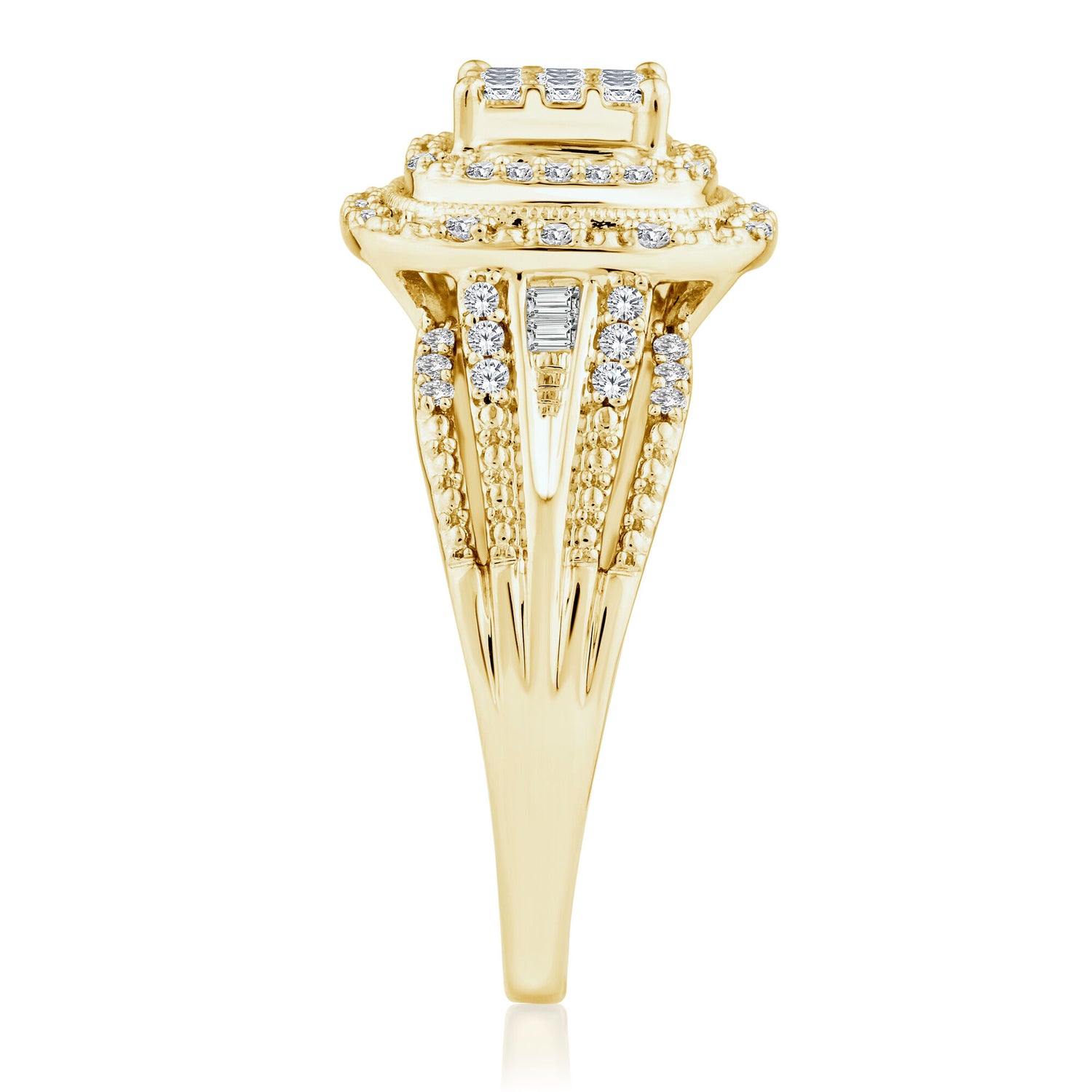 Diamond Composite Engagement Ring in 10K Yellow Gold (1/2 ct. tw.)