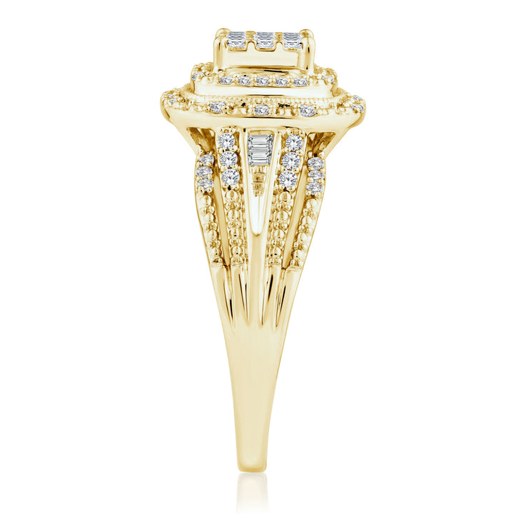 Diamond Composite Engagement Ring in 10K Yellow Gold (1/2 ct. tw.)