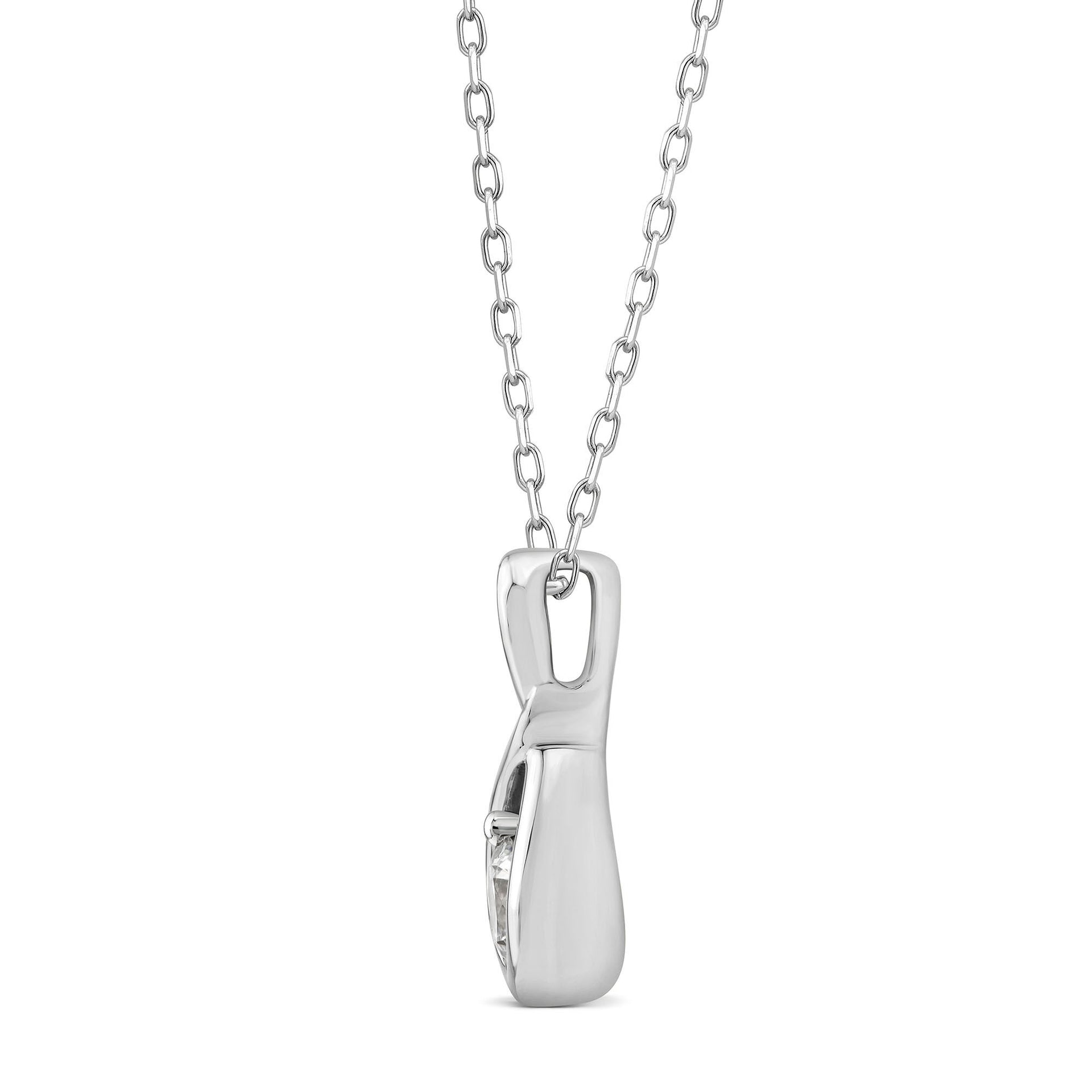 Lab Grown Diamond Infinity Pendant in 10K White Gold (1/4 ct. tw.)