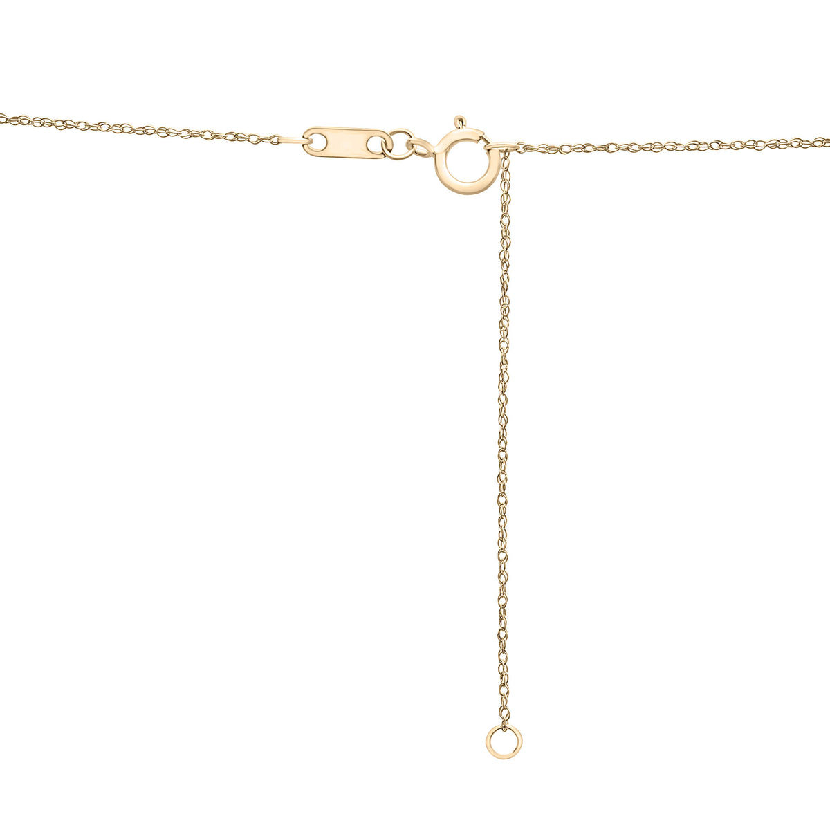 Diamond Double Oval Drop Pendant in 10K Yellow Gold (1/4 ct. tw.)