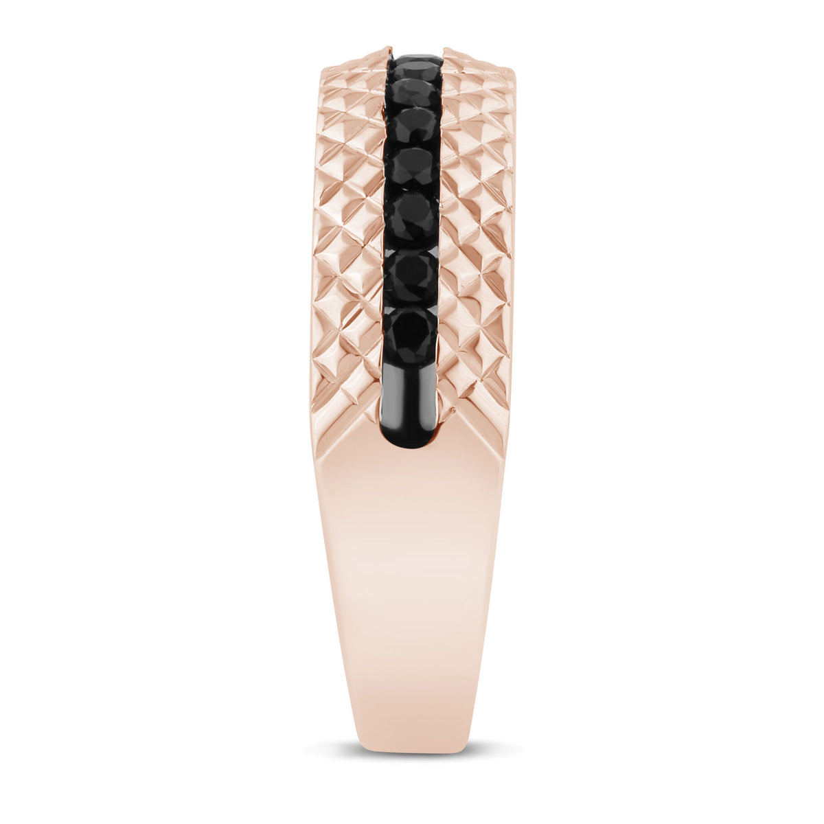 Black Diamond Band in 10K Rose Gold (1/2 ct. tw.)