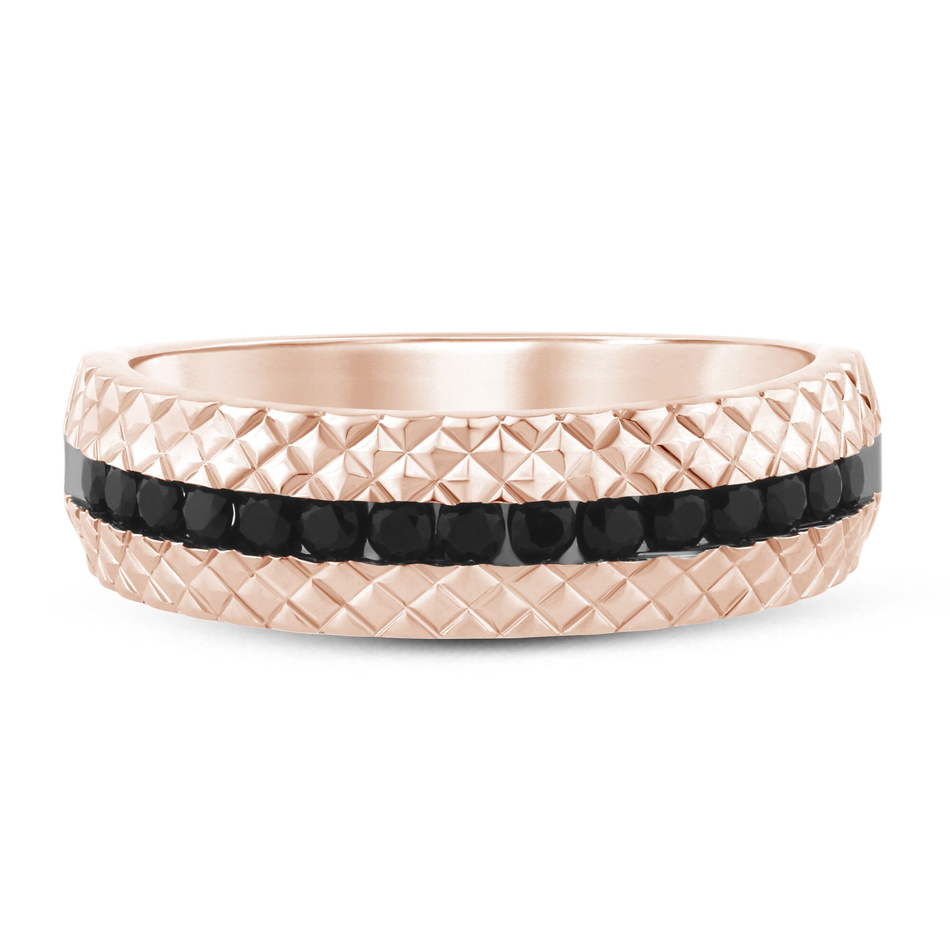 Black Diamond Band in 10K Rose Gold (1/2 ct. tw.)