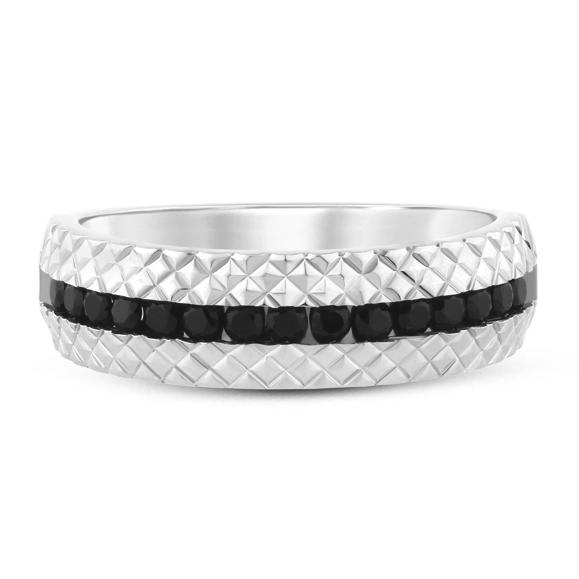 Black Diamond Band in 10K White Gold (1/2 ct. tw.)