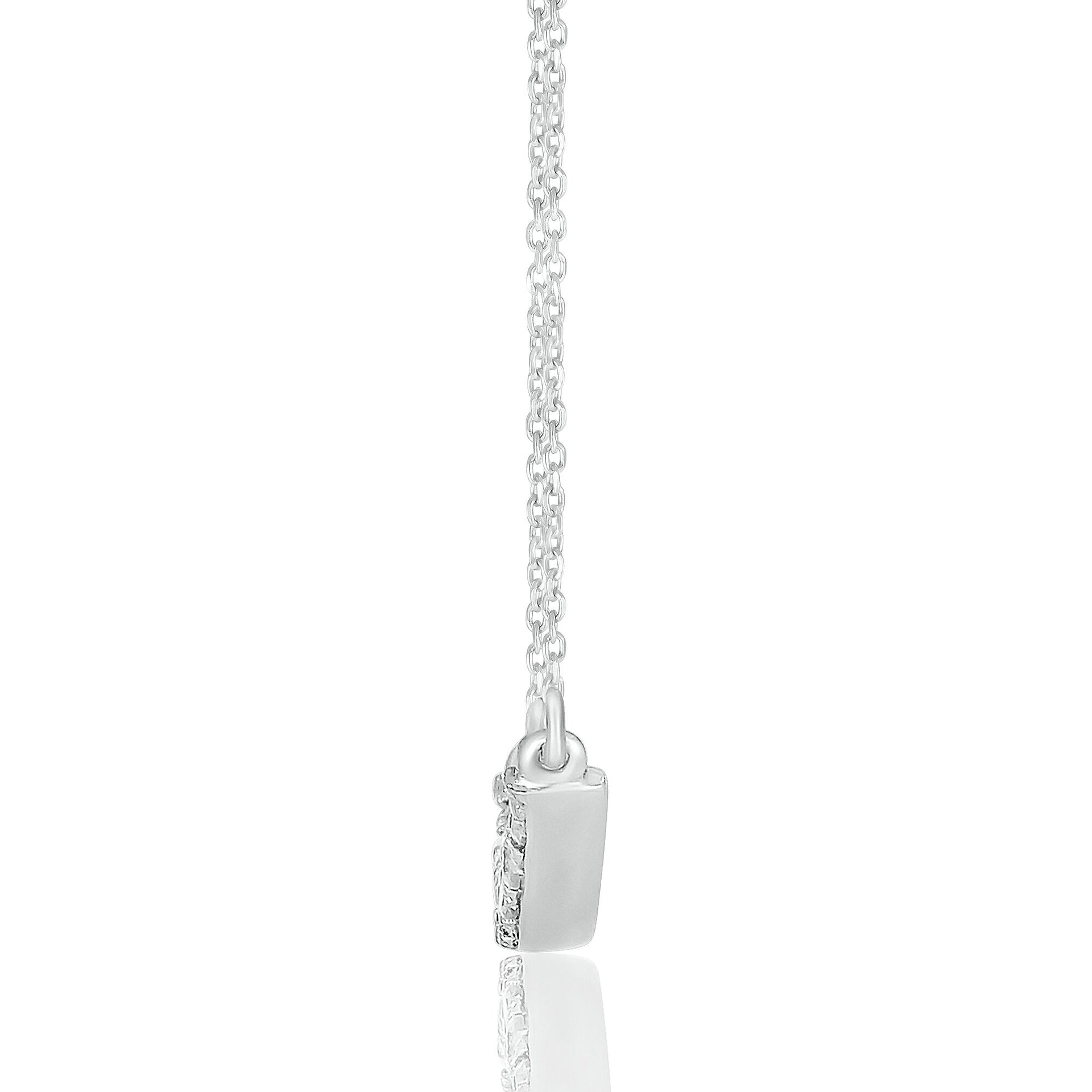 Diamond Smile Necklace in Sterling Silver (1/8 ct. tw.)