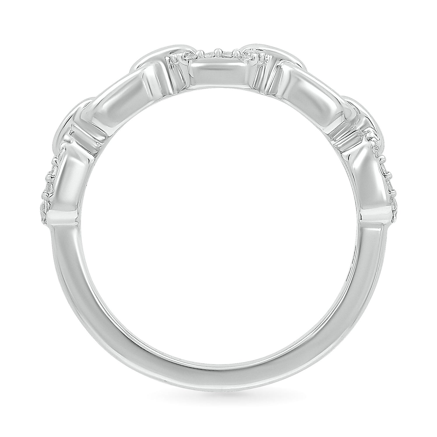 Diamond Chain Link Band in Sterling Silver (1/8 ct. tw.)