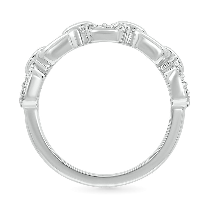 Diamond Chain Link Band in Sterling Silver (1/8 ct. tw.)