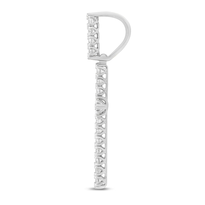 Lab Grown Diamond Cross Charm in 10K White Gold (3 5/8)