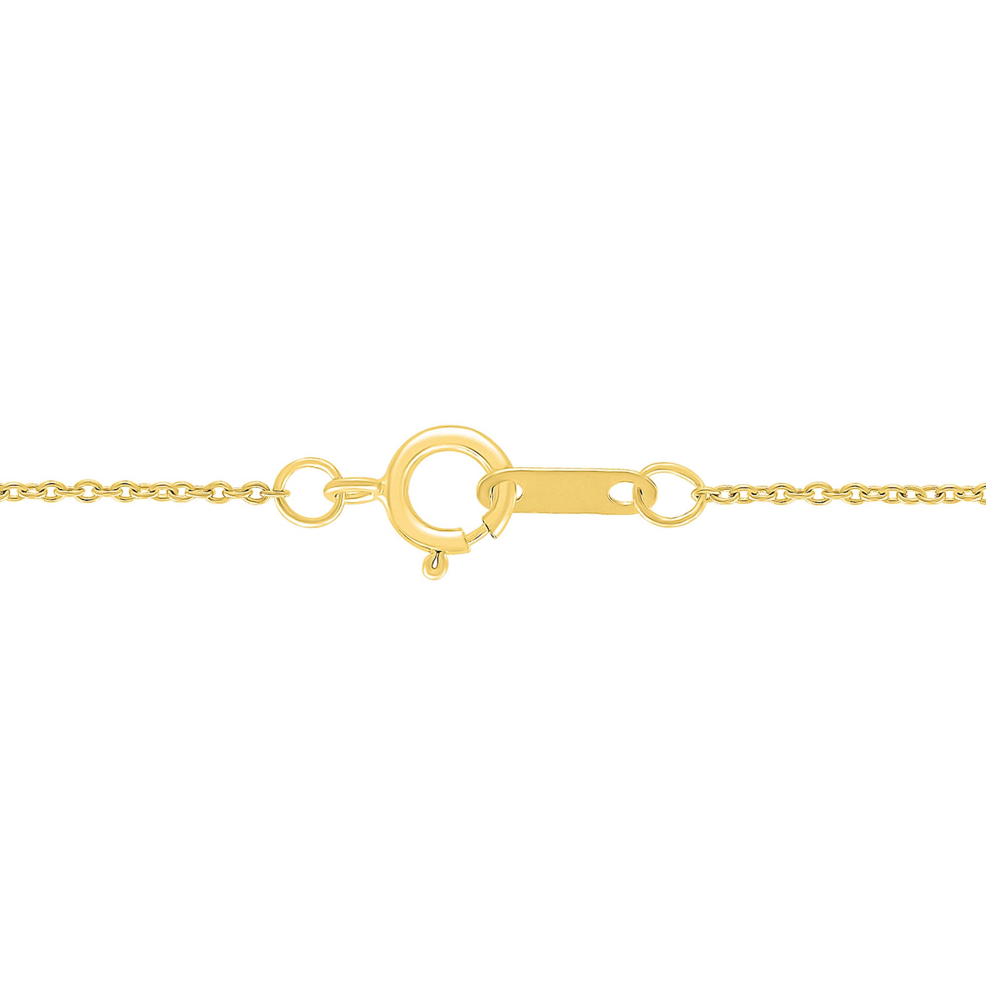 Diamond Disc Dangle Necklace in 10K Yellow Gold (1/8 ct. tw.)