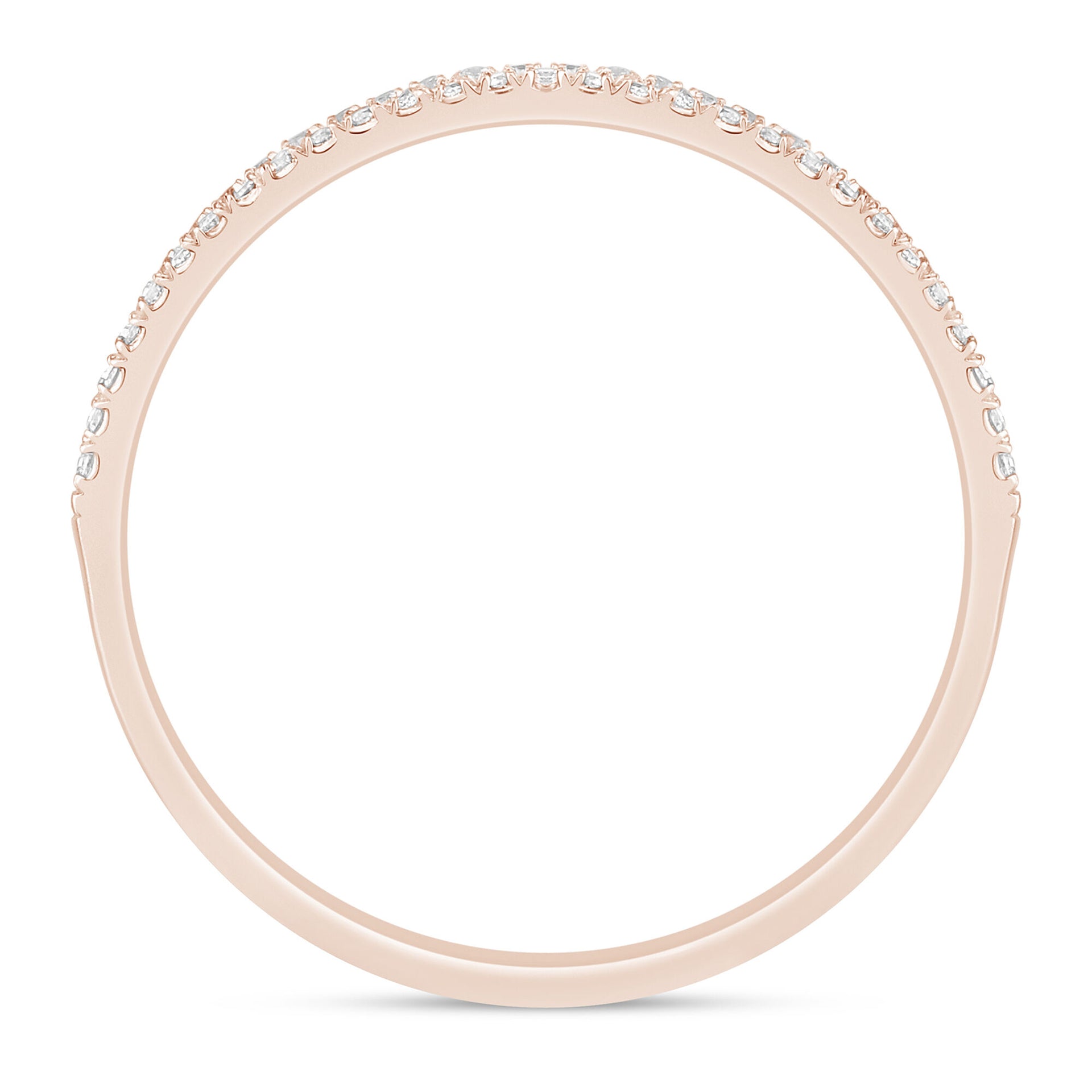 Diamond Double Row Stack Band in 10K Rose Gold (1/8 ct. tw.)