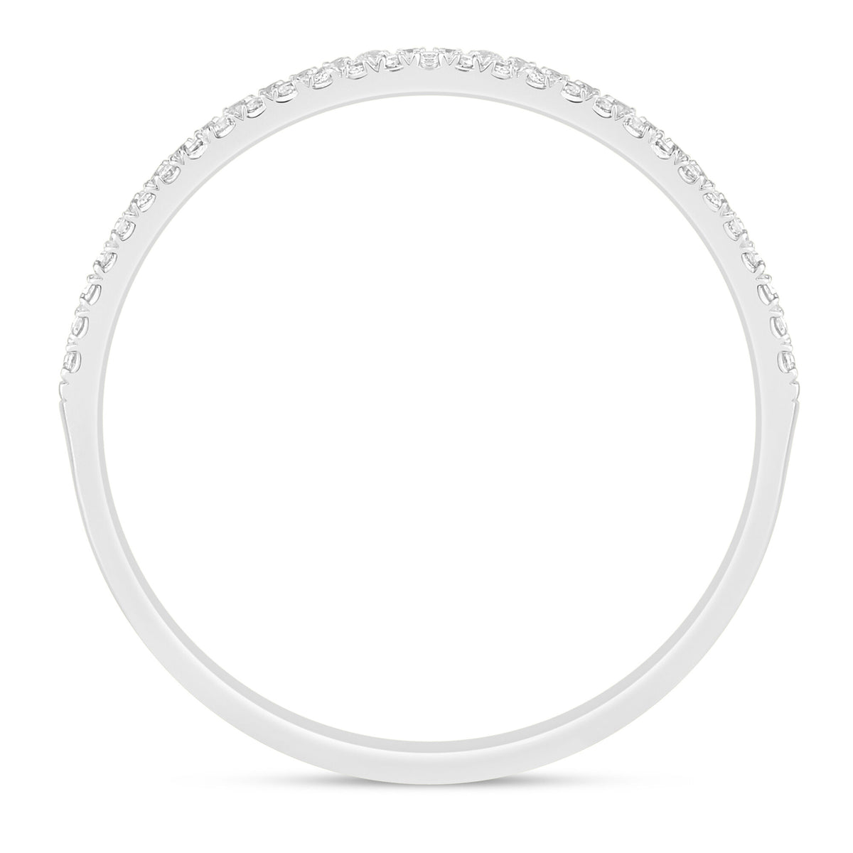 Diamond Double Row Stack Band in 10K White Gold (1/8 ct. tw.)