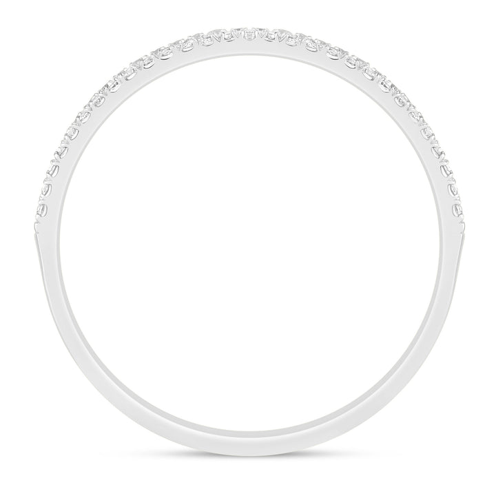 Diamond Double Row Stack Band in 10K White Gold (1/8 ct. tw.)