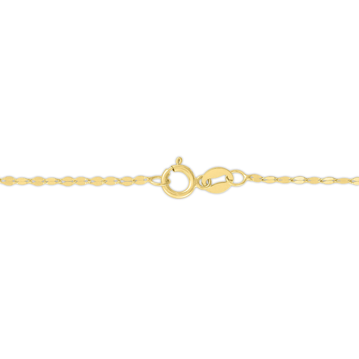 Mirror Chain Cross Pendant in 10K Yellow Gold (1/10 ct. tw.)