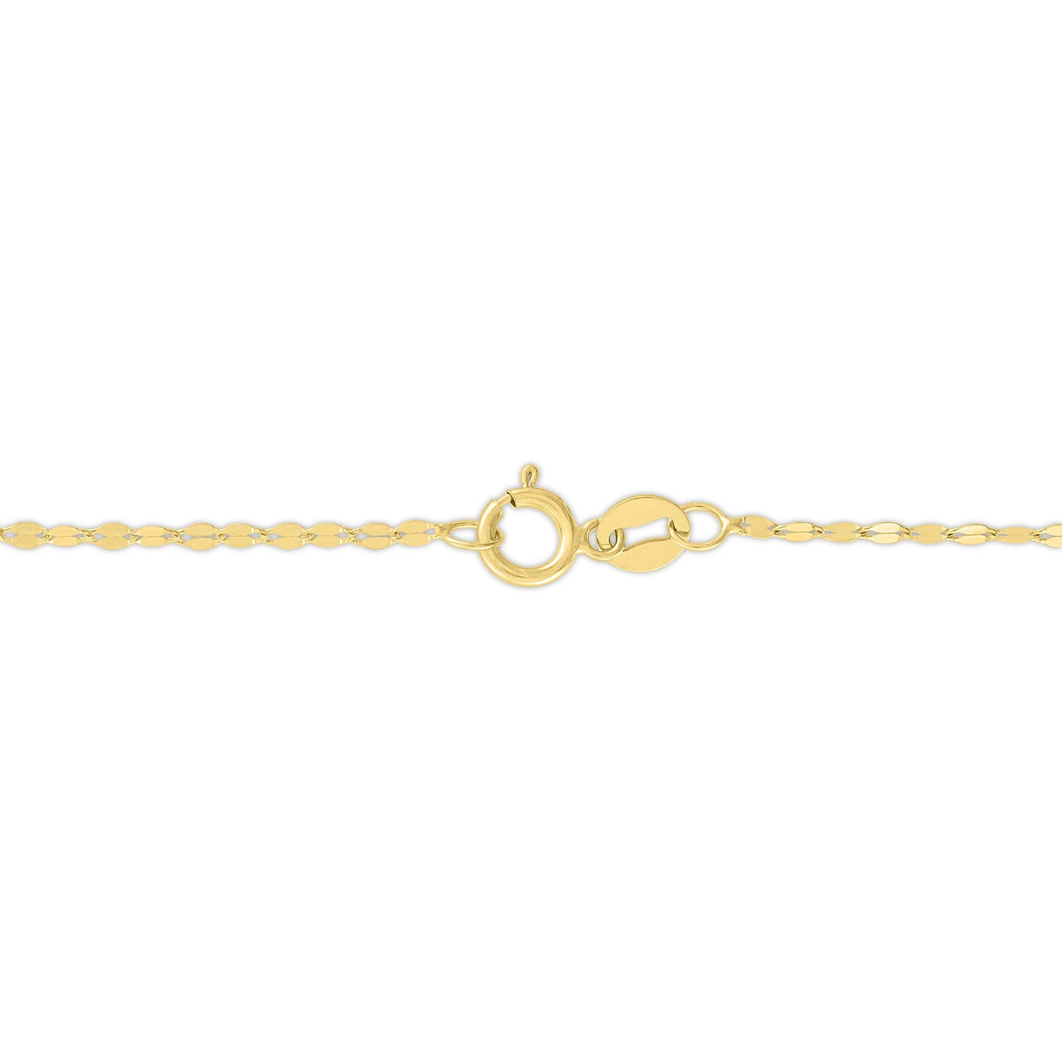 Mirror Chain Cross Pendant in 10K Yellow Gold (1/10 ct. tw.)
