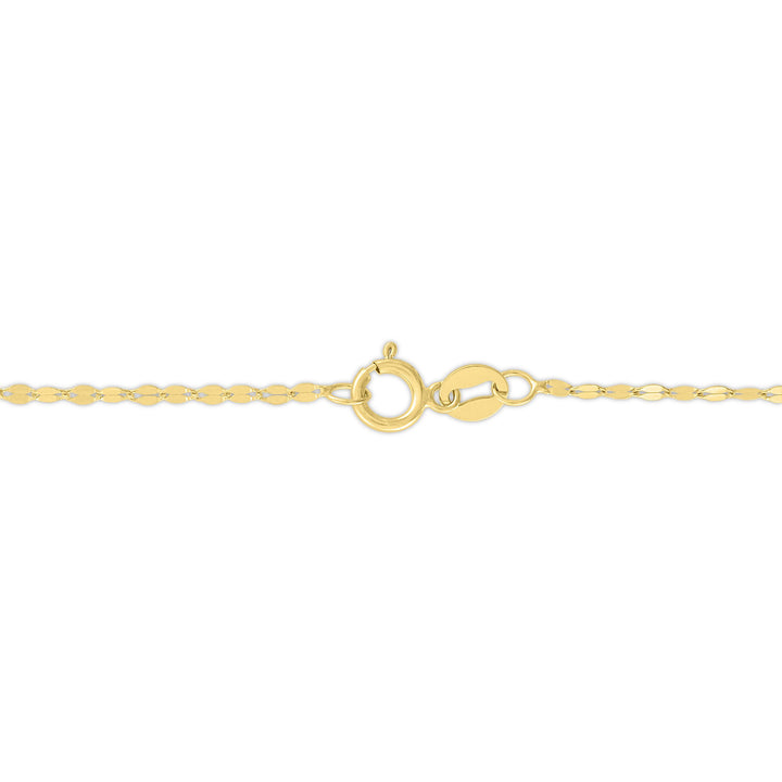 Mirror Chain Cross Pendant in 10K Yellow Gold (1/10 ct. tw.)