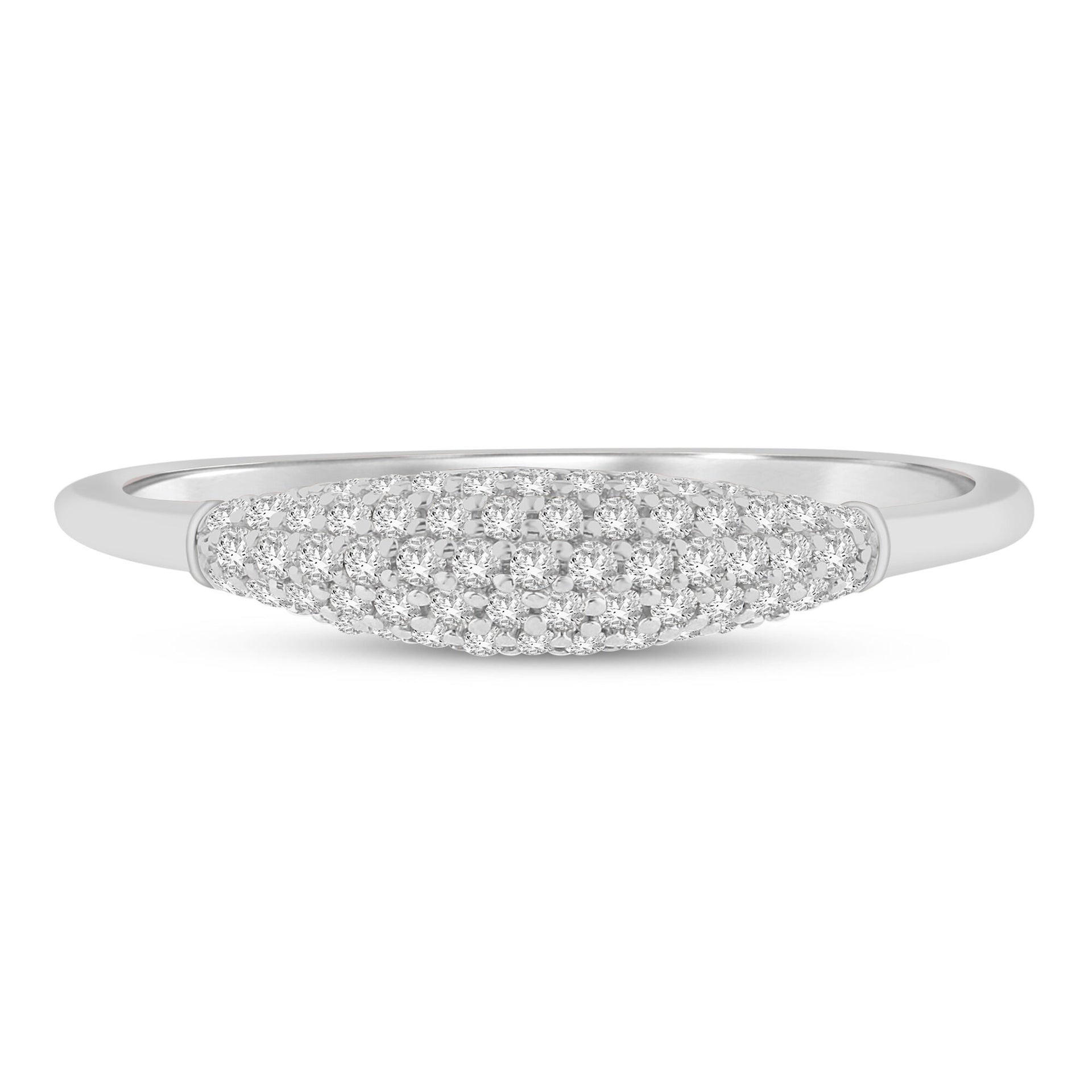 Diamond Pavé Ring in 10K White Gold (1/5 ct. tw.)