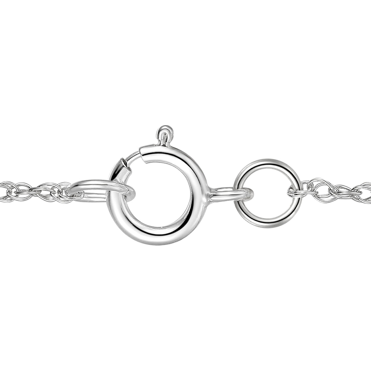 Blue Sapphire and Diamond Double Halo Pendant in 10K White Gold (3/8 ct. tw.)