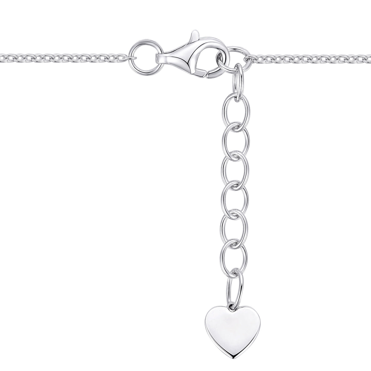 Mother of Pearl and Diamond Necklace in Sterling Silver (1/5 ct. tw.)