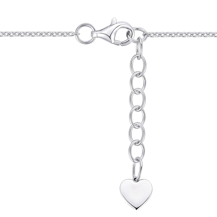 Mother of Pearl and Diamond Necklace in Sterling Silver (1/5 ct. tw.)