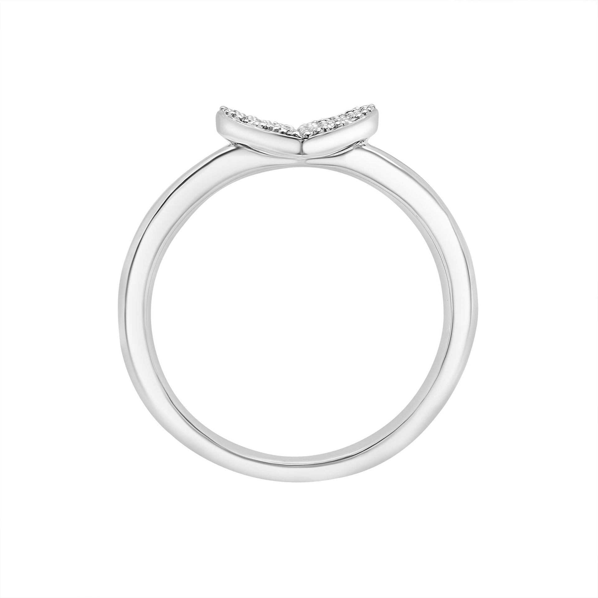 Diamond Heart Ring in Sterling Silver (1/7 ct. tw.)