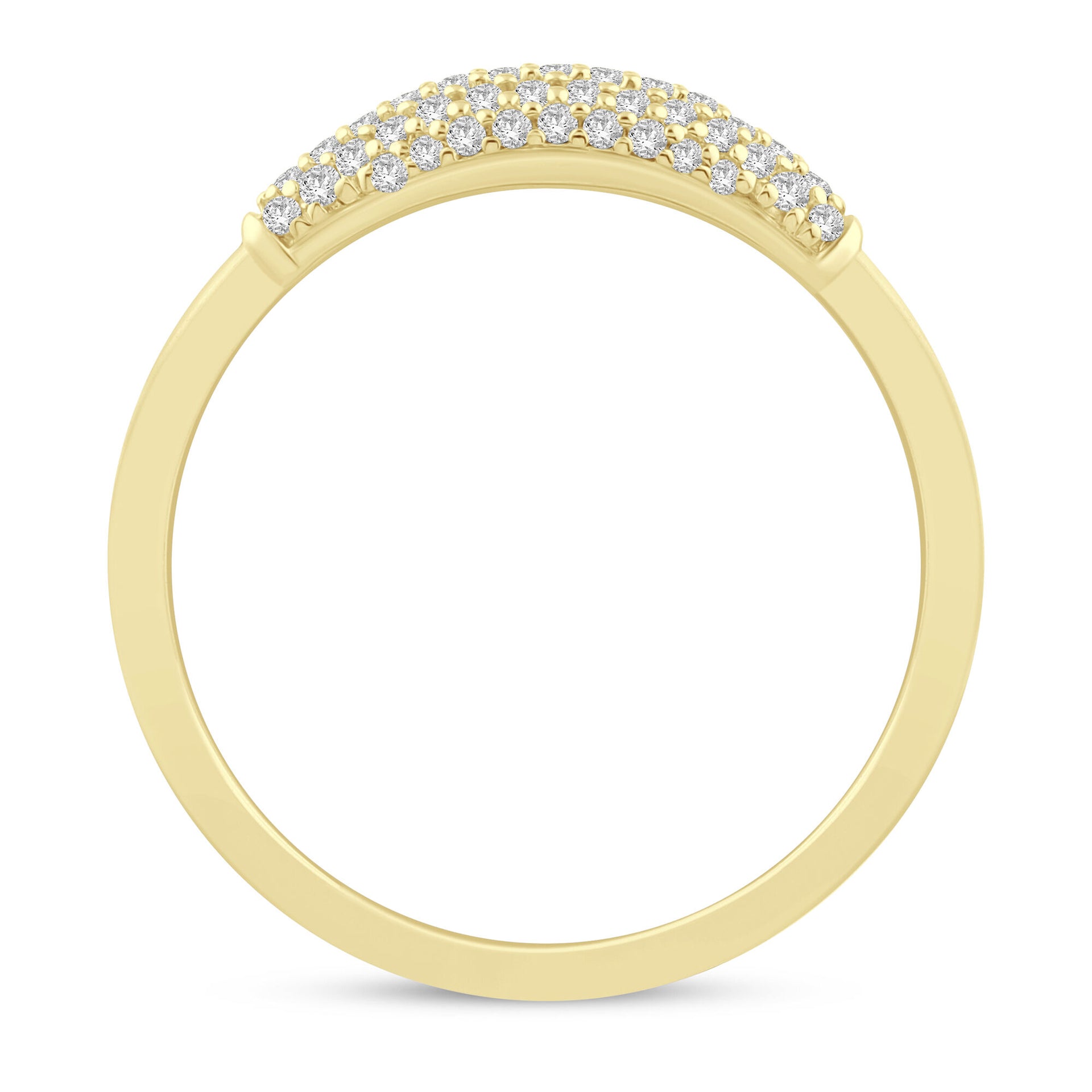 Diamond Pavé Ring in 10K Yellow Gold (1/5 ct. tw.)