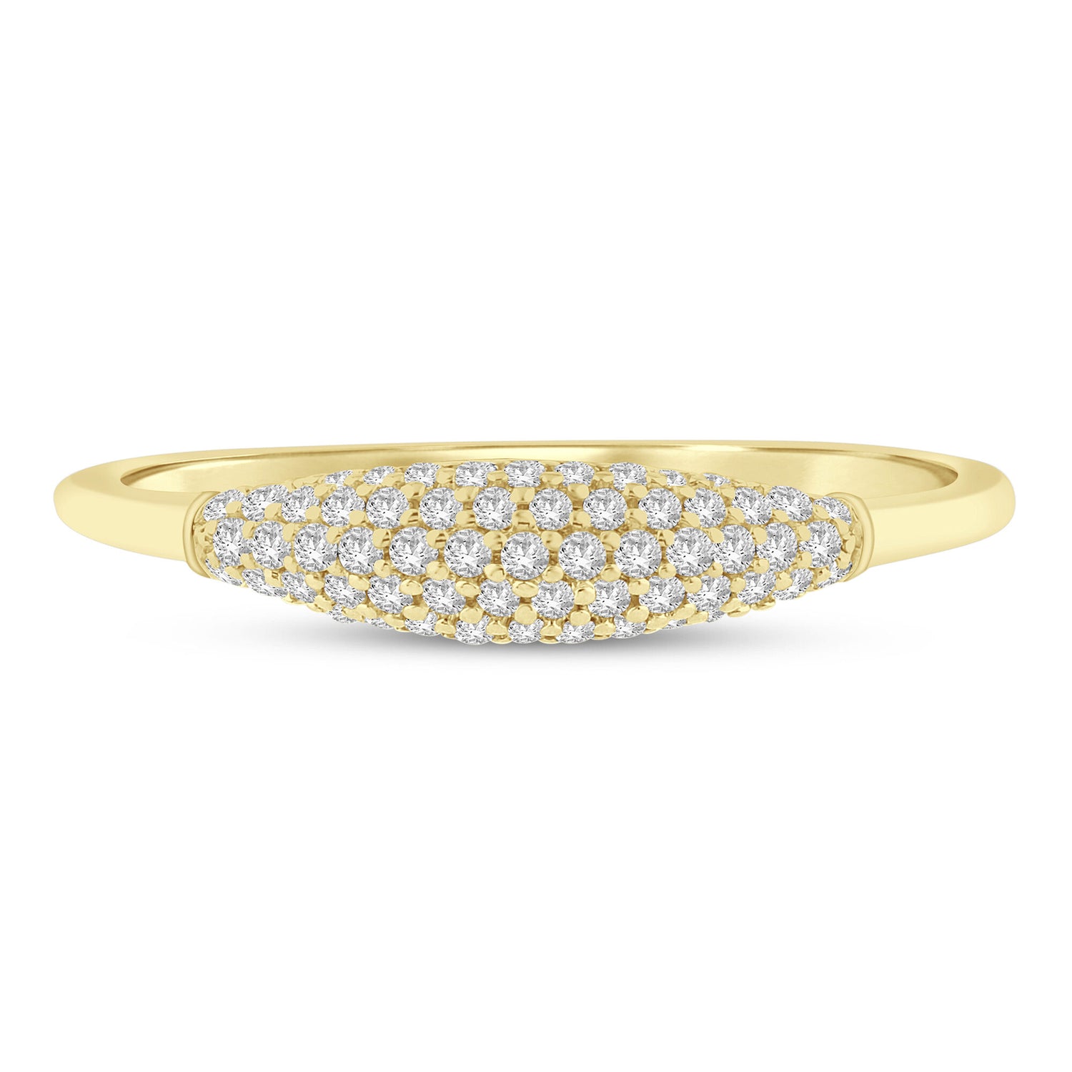 Diamond Pavé Ring in 10K Yellow Gold (1/5 ct. tw.)