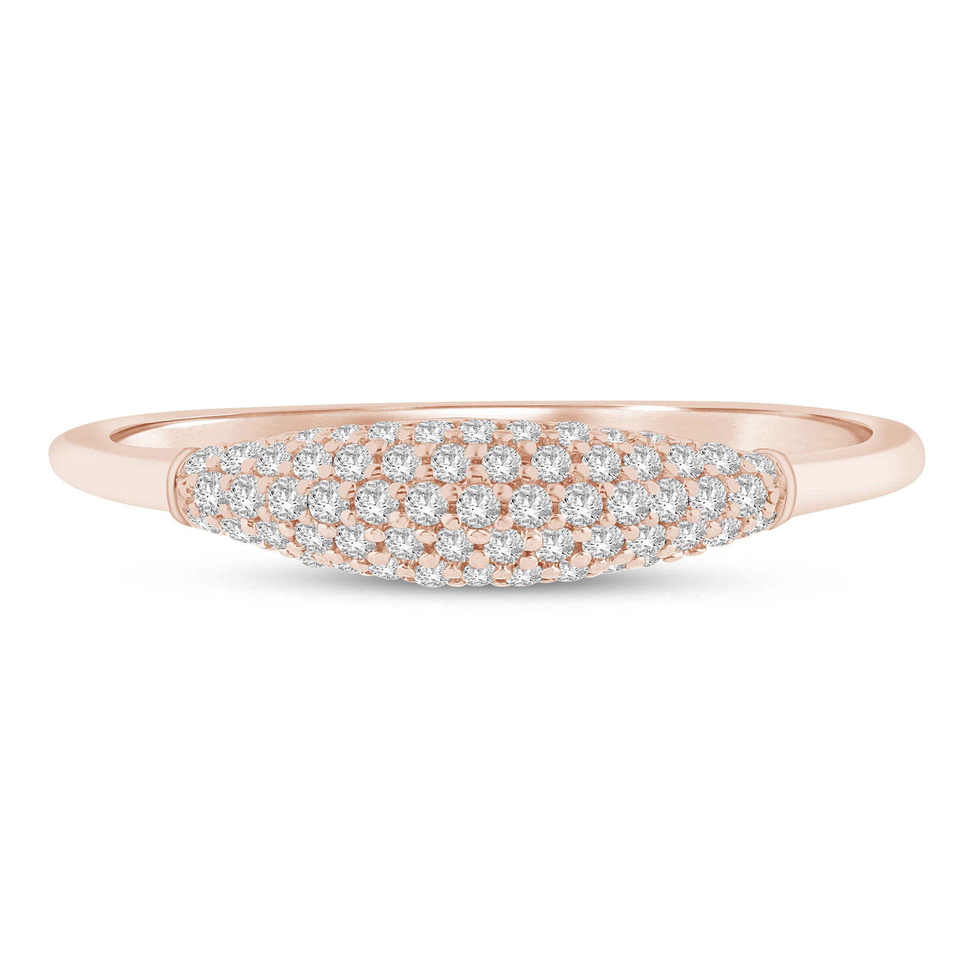 Diamond Pavé Ring in 10K Rose Gold (1/5 ct. tw.)