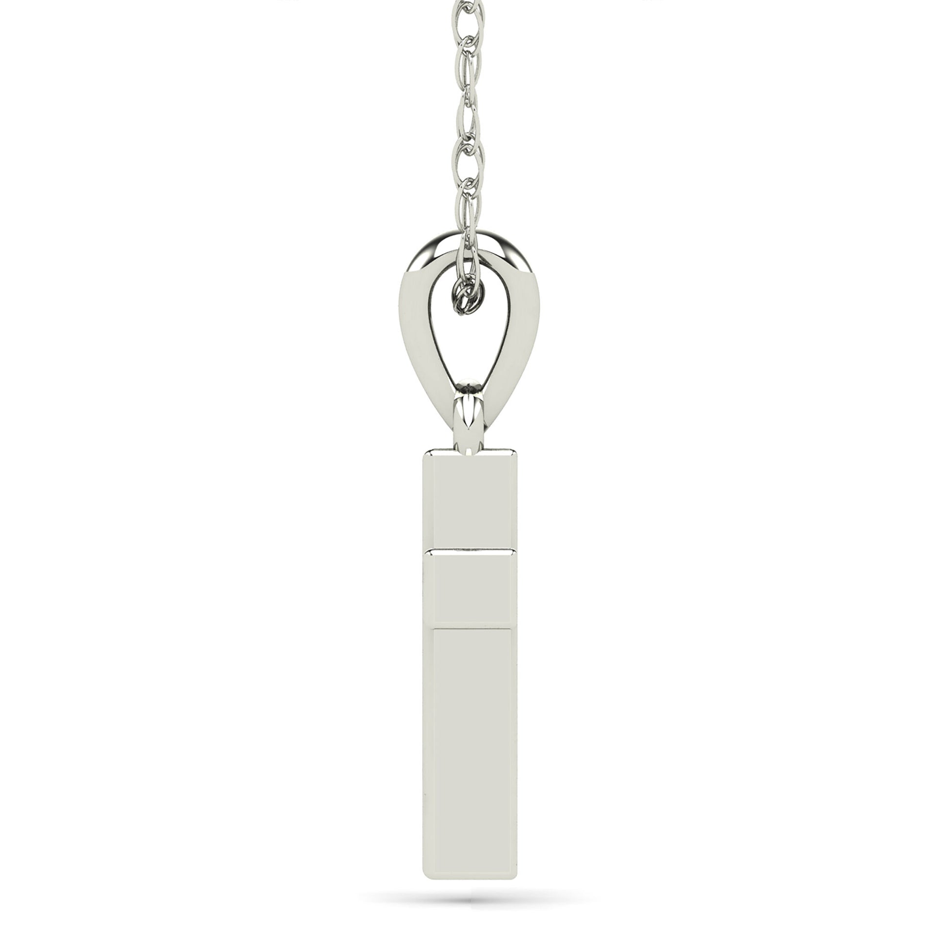 Diamond Accent Cross Pendant in 14K White Gold