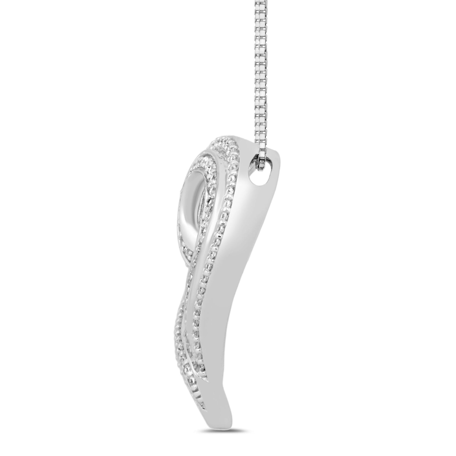 Diamond Heart Pendant in Sterling Silver (1/2 ct. tw.)