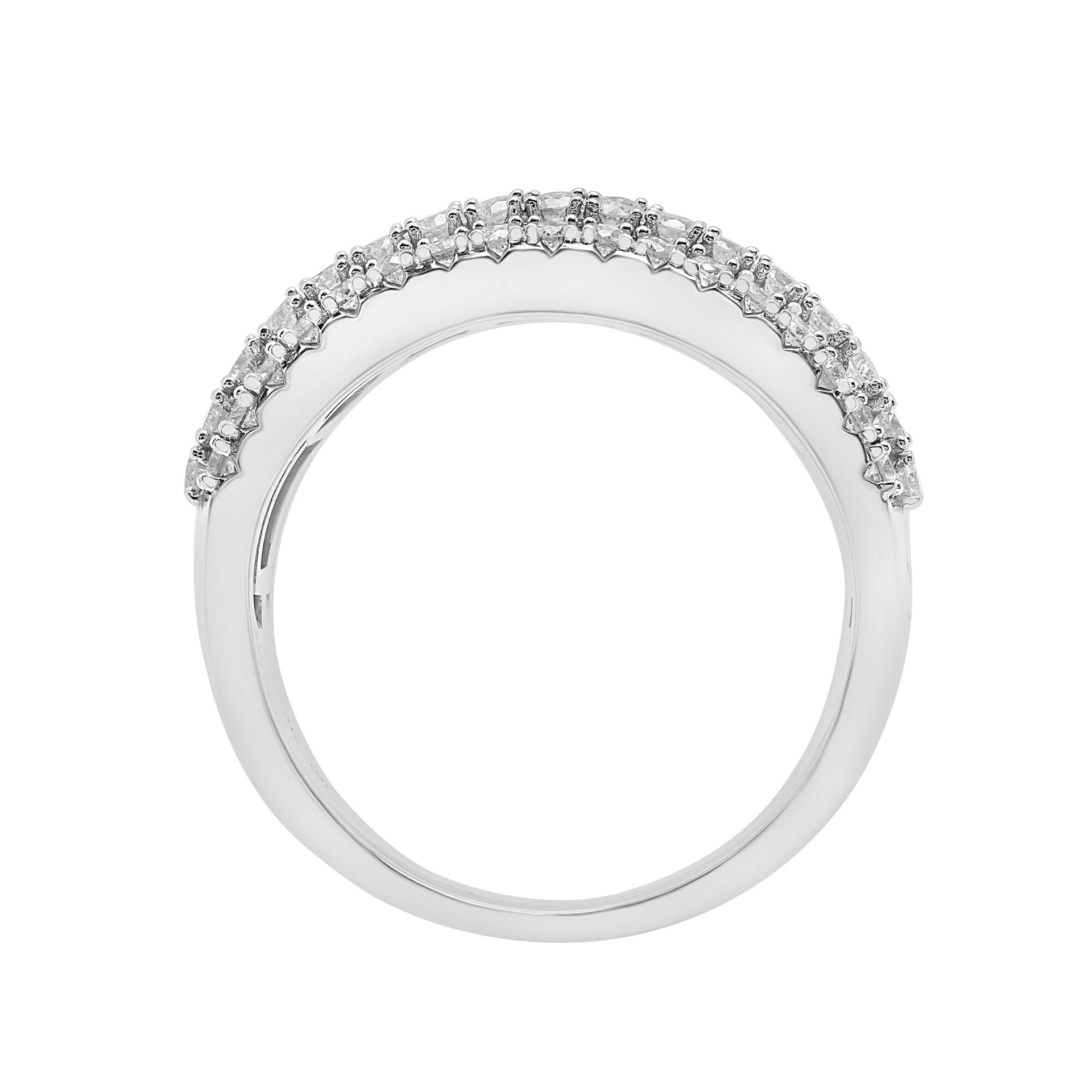 Diamond Multi-Row Band in 10K White Gold (1 ct. tw.)