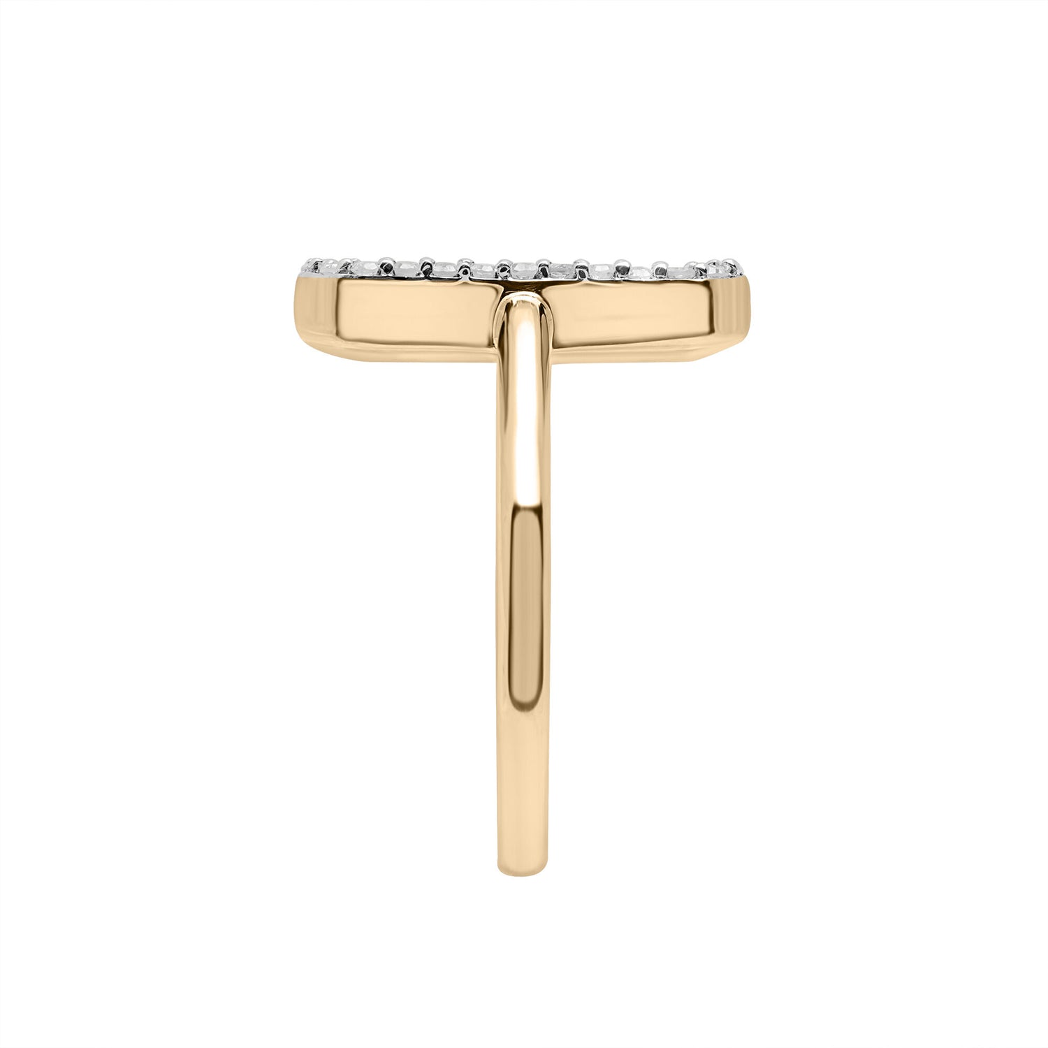 Open Octagon Diamond Ring in 10K Yellow Gold (1/7 ct. tw.)