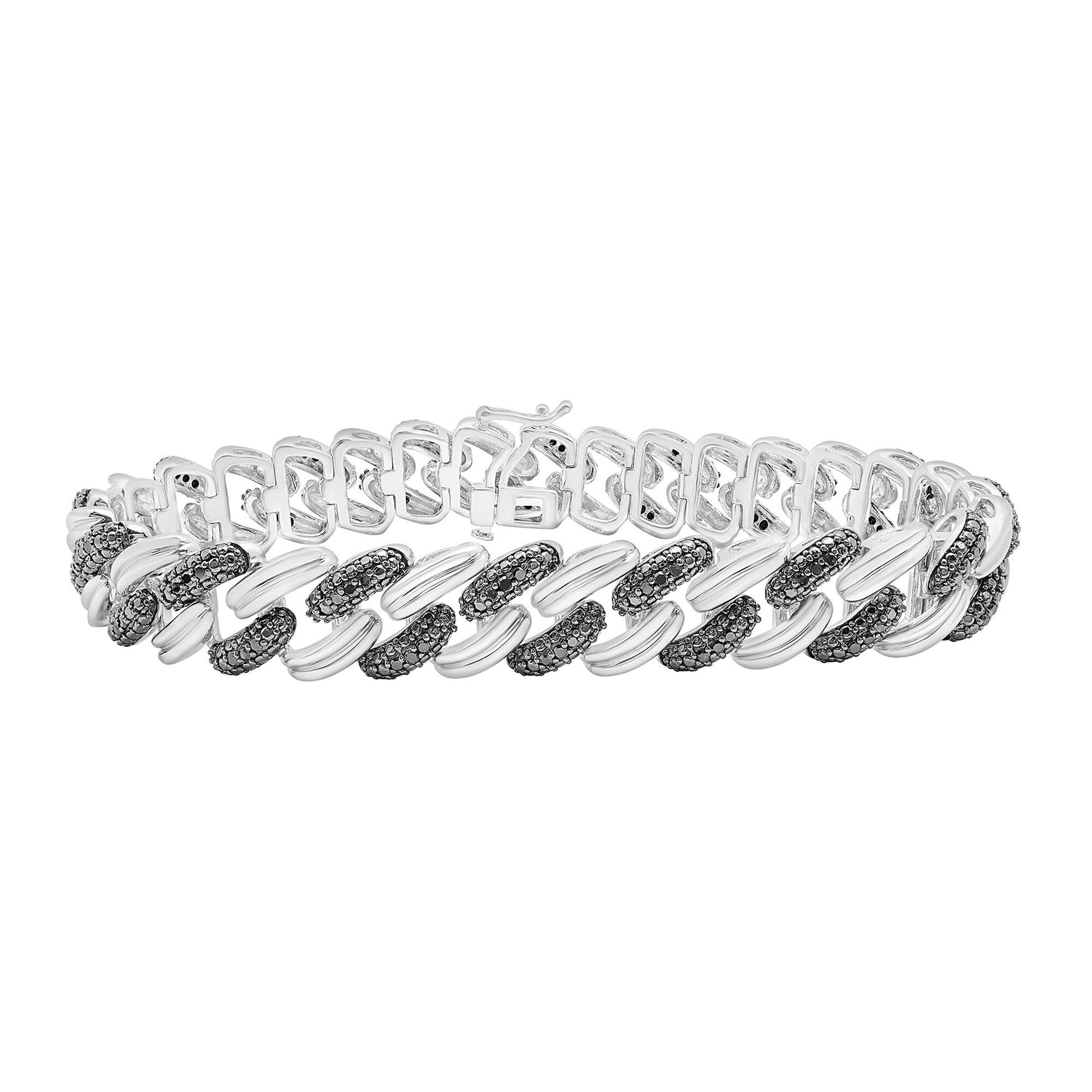 Black Diamond Bracelet in Sterling Silver (1 ct. tw.)