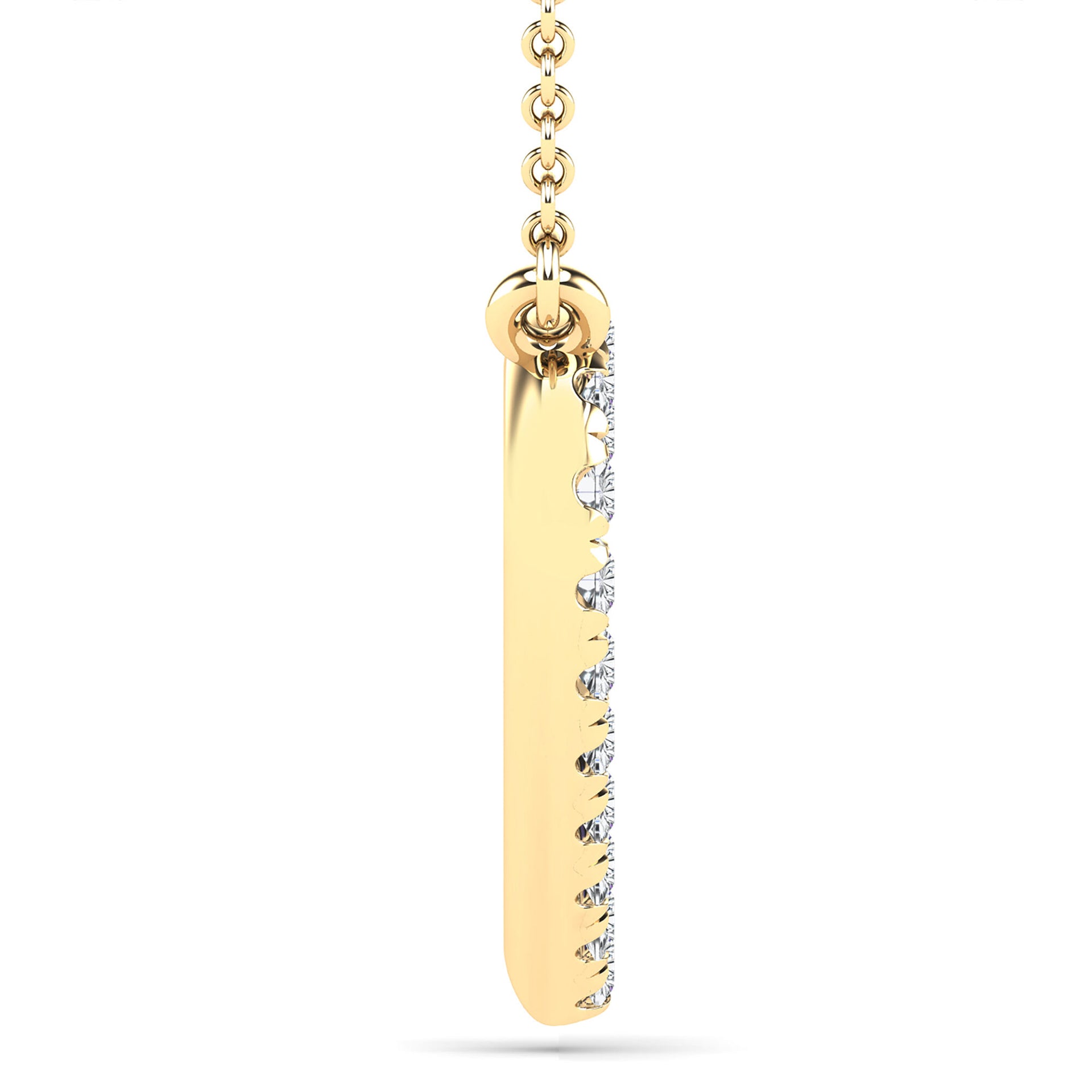 Diamond Accent Heart Necklace in 10K Yellow Gold