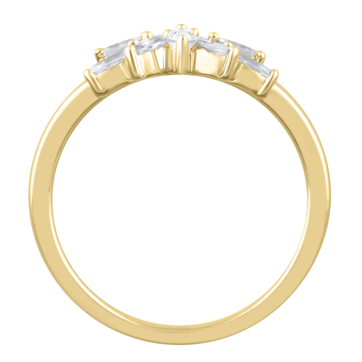 Marquise-Cut Diamond Contour Band in 14K Yellow Gold (3/8 ct. tw.)