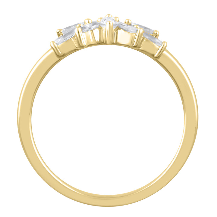 Marquise-Cut Diamond Contour Band in 14K Yellow Gold (3/8 ct. tw.)
