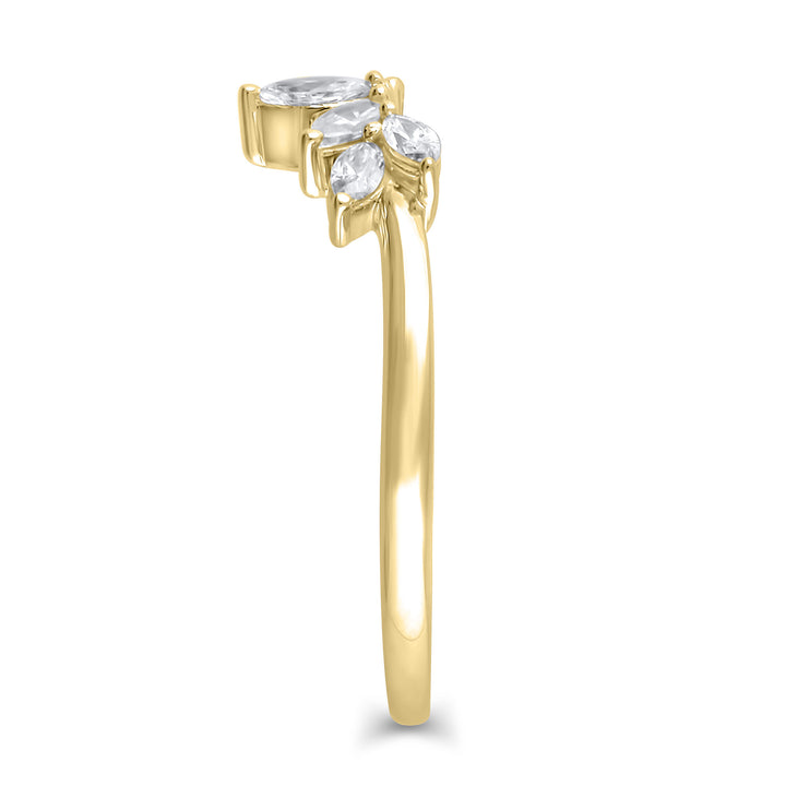 Marquise-Cut Diamond Contour Band in 14K Yellow Gold (3/8 ct. tw.)