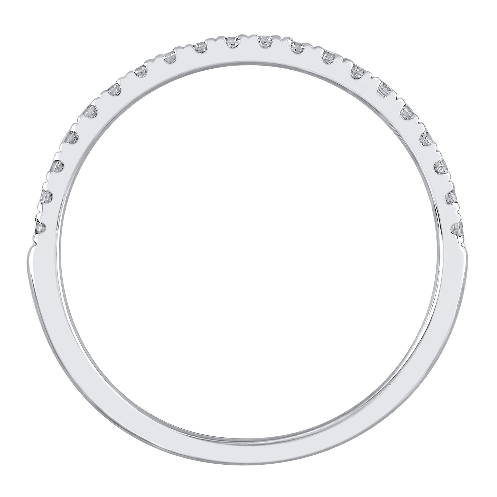 Black and White Diamond Ring Insert in 14K White Gold (3/8 ct. tw.)