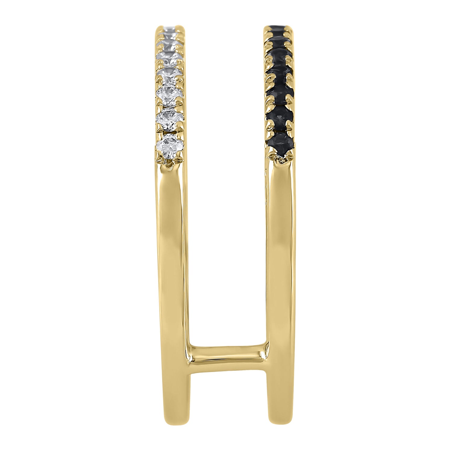 Black & White Diamond Enhancer in 10K Yellow Gold (1/3 ct. tw.)