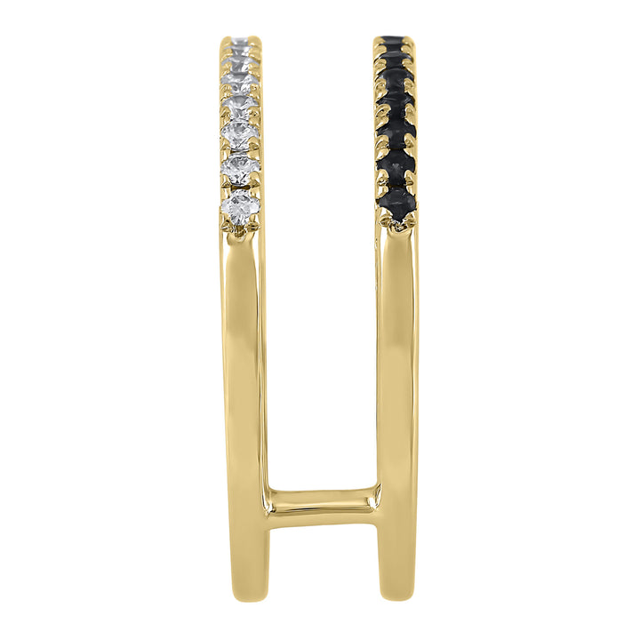 Black & White Diamond Enhancer in 10K Yellow Gold (1/3 ct. tw.)