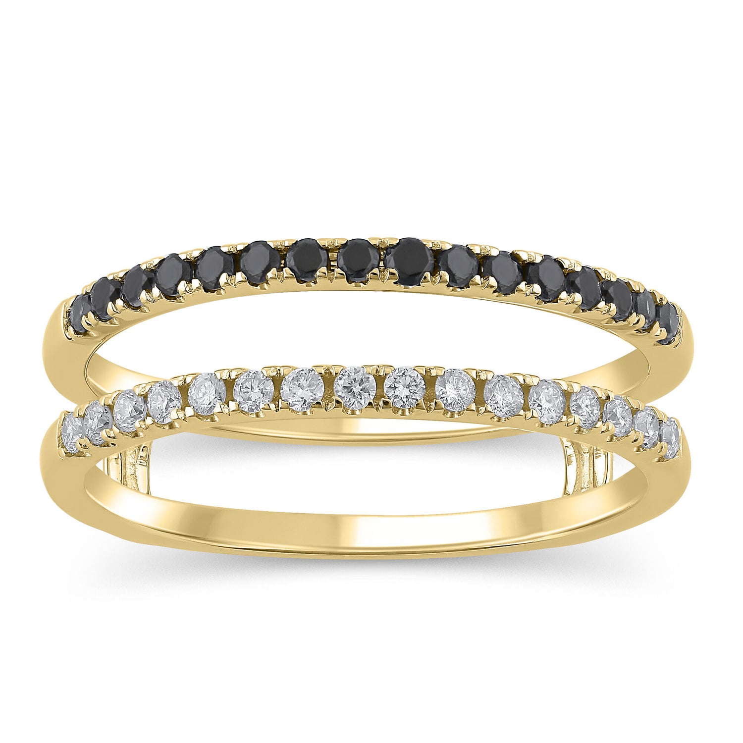 Black & White Diamond Enhancer in 10K Yellow Gold (1/3 ct. tw.)