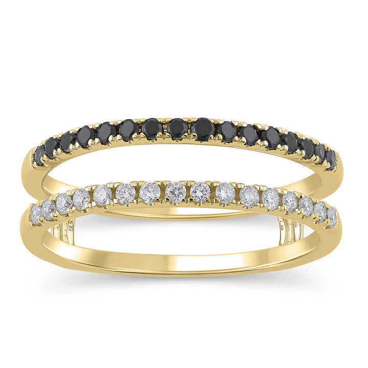 Black & White Diamond Enhancer in 10K Yellow Gold (1/3 ct. tw.)