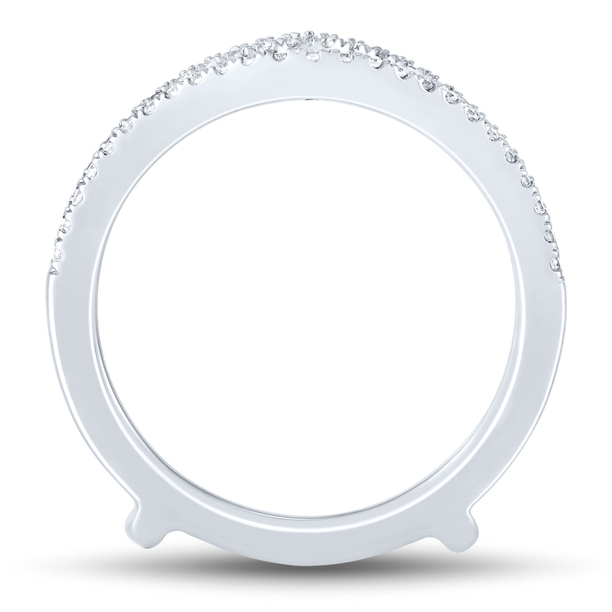 Diamond Chevron Contour Ring Insert in 14K White Gold (1/3 ct. tw.)