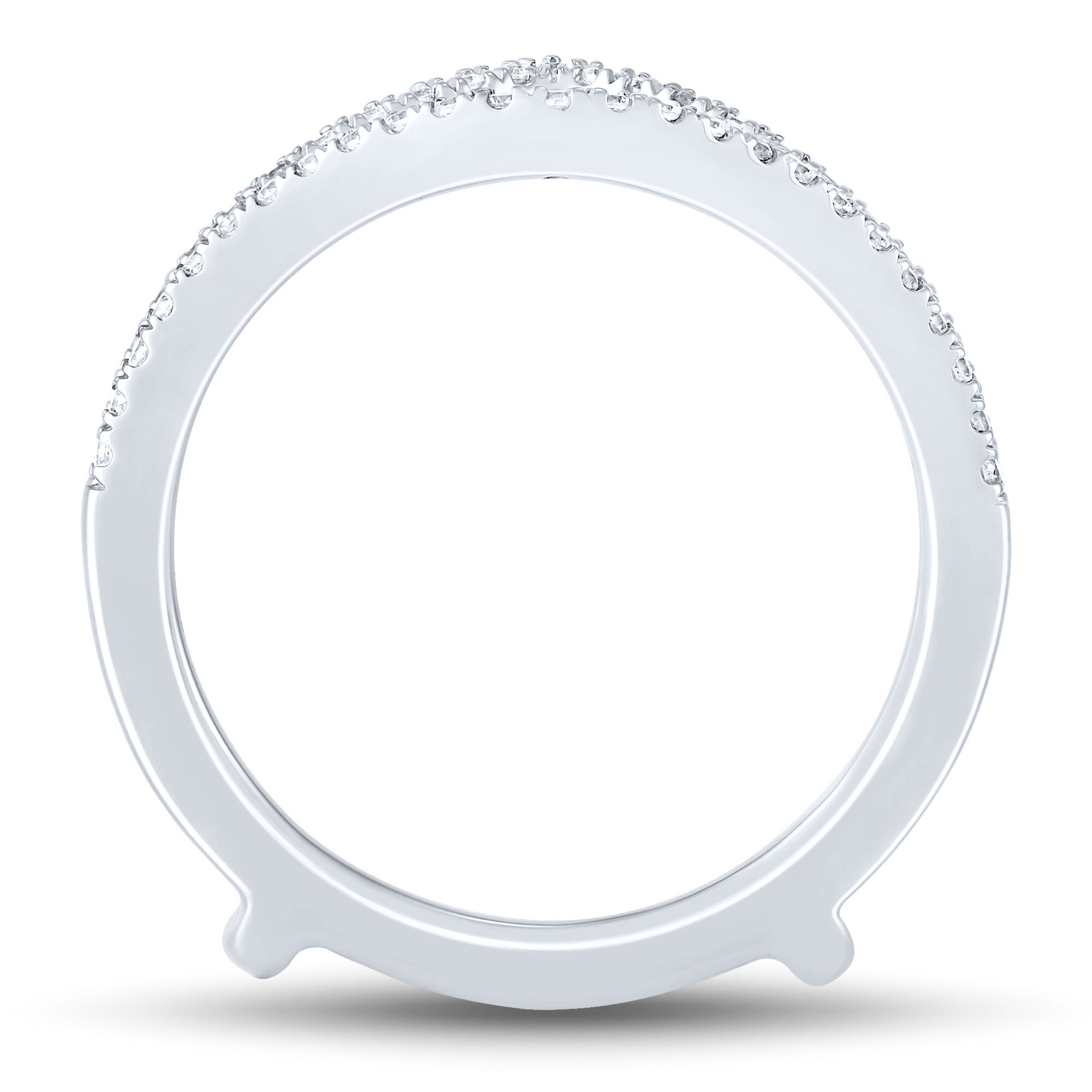 Diamond Chevron Contour Ring Insert in 14K White Gold (1/3 ct. tw.)