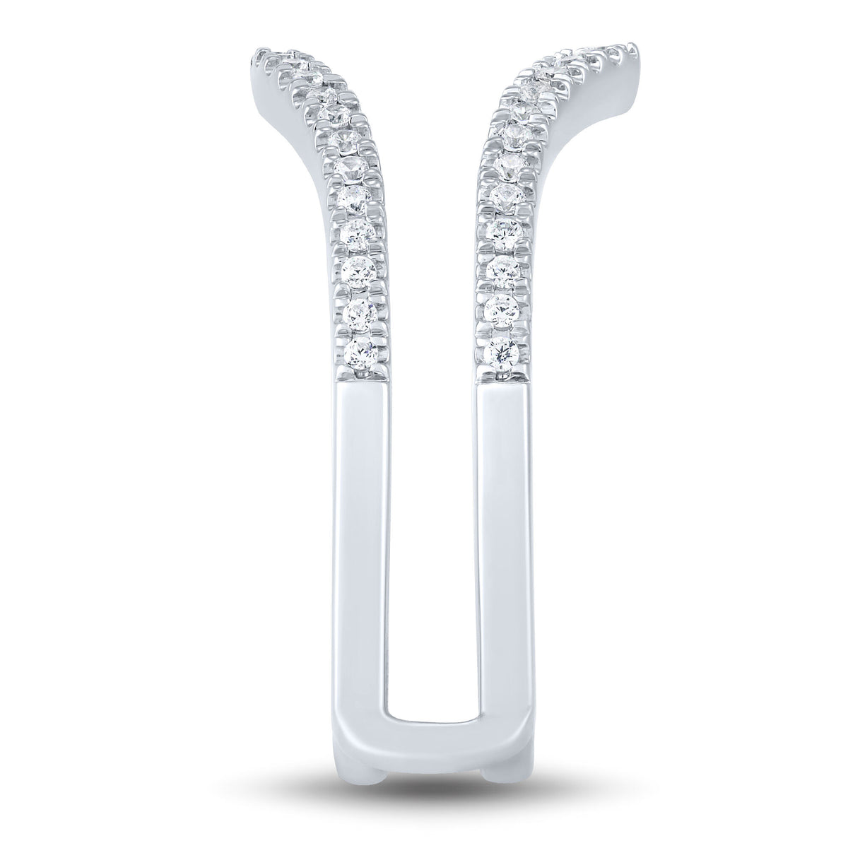Diamond Chevron Contour Ring Insert in 14K White Gold (1/3 ct. tw.)