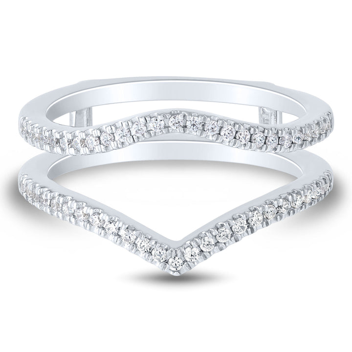 Diamond Chevron Contour Ring Insert in 14K White Gold (1/3 ct. tw.)