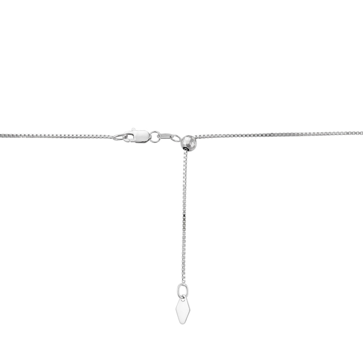 Box Chain in 14K White Gold, .85MM