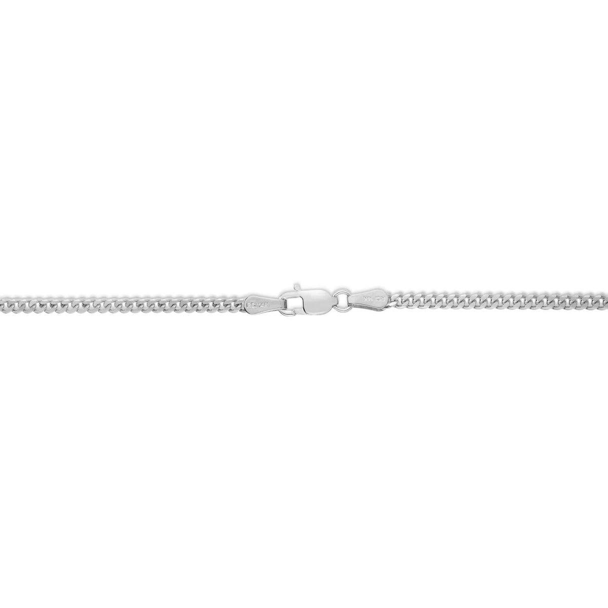 Gourmette Chain in 14K White Gold, 2.2MM, 20"