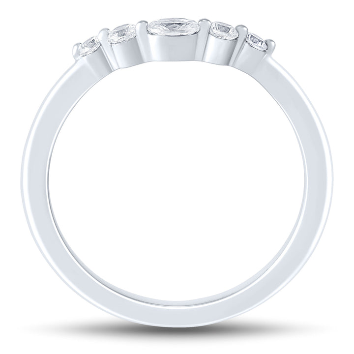 Diamond Contour Band in 14K White Gold (1/4 ct. tw.)